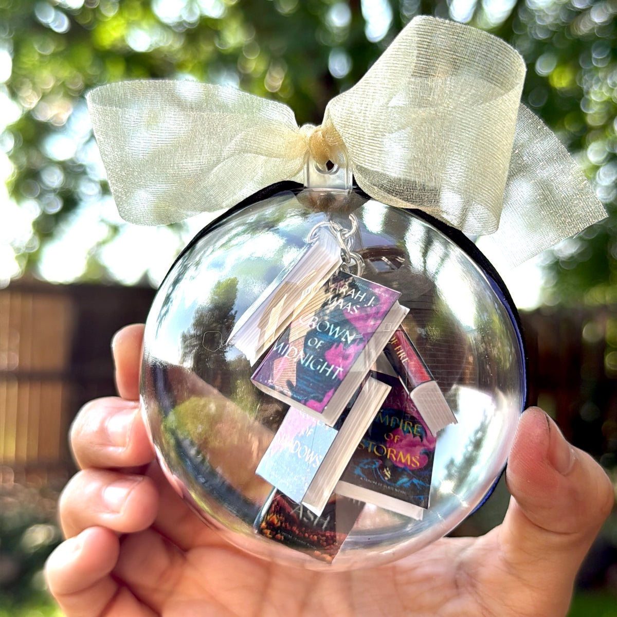 Custom Mini Book Ornament - Personalized Book Lover Christmas Gift