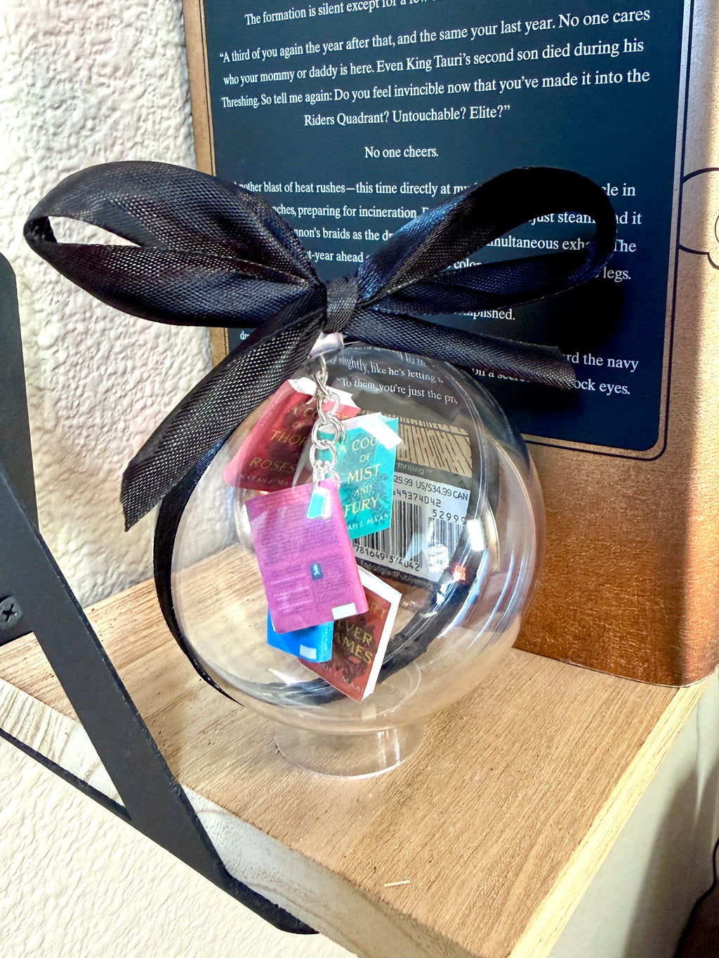 Custom Mini Book Ornament - Personalized Book Lover Christmas Gift