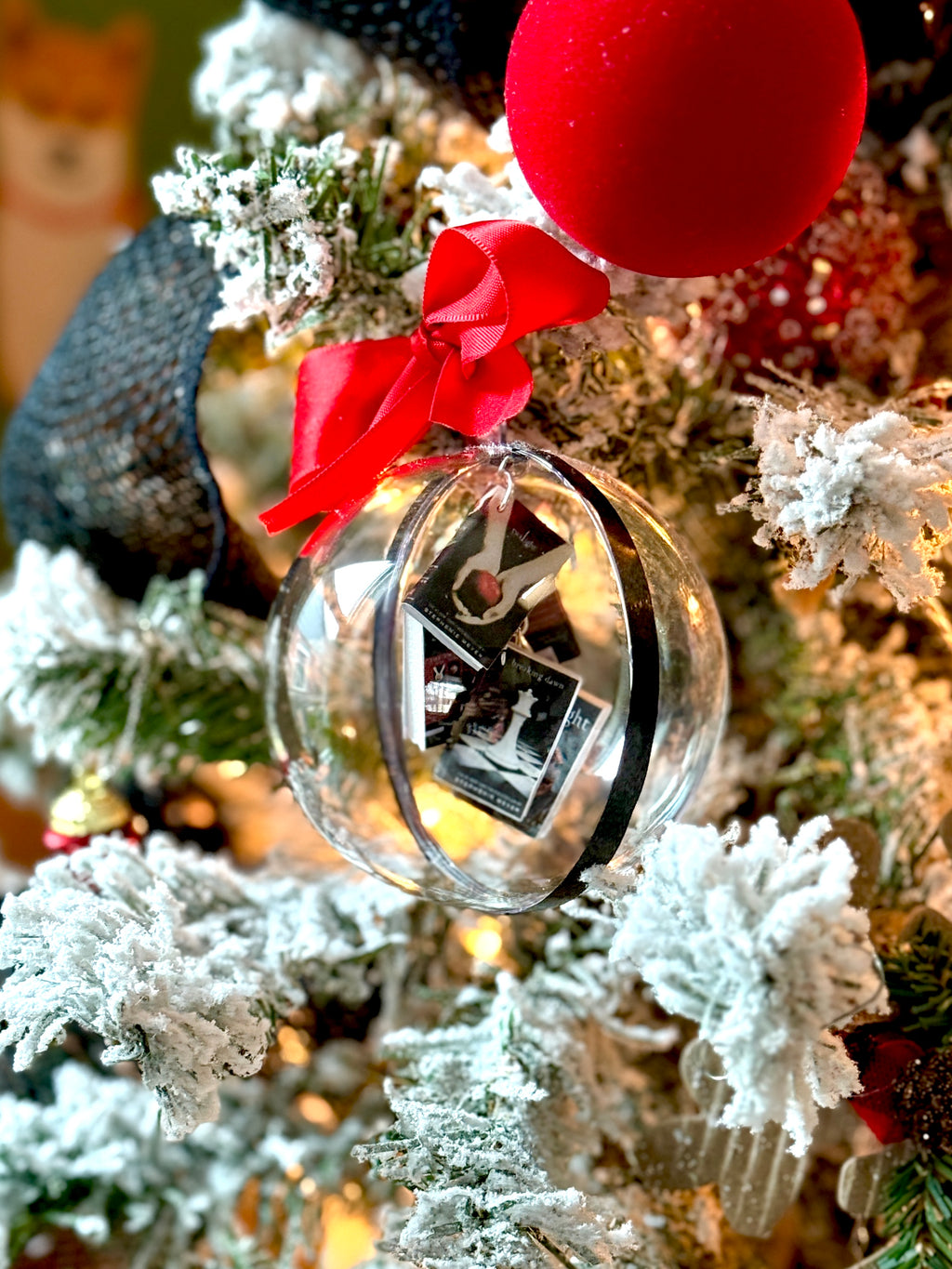 Custom Mini Book Ornament - Personalized Book Lover Christmas Gift