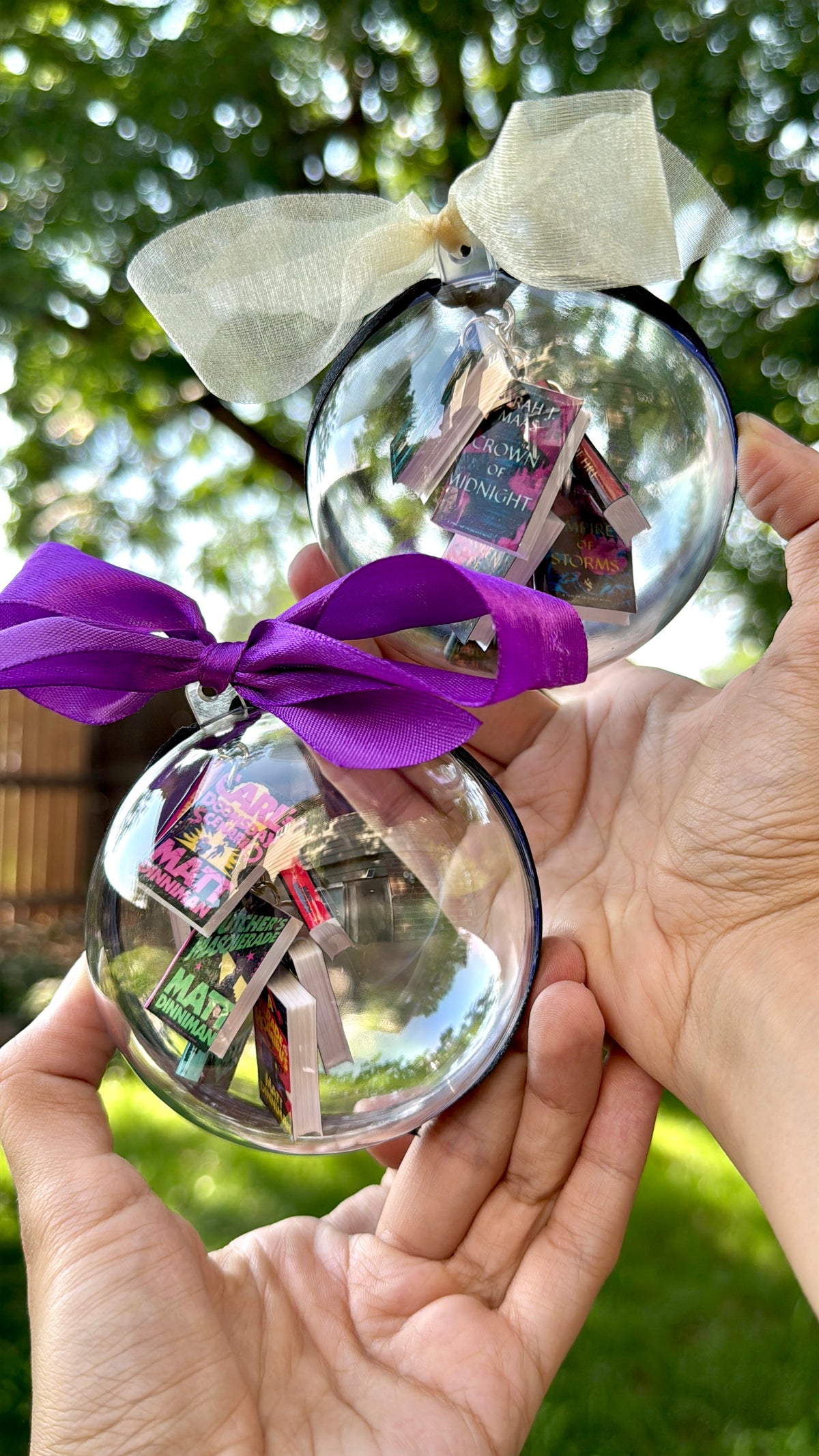 Custom Mini Book Ornament - Personalized Book Lover Christmas Gift